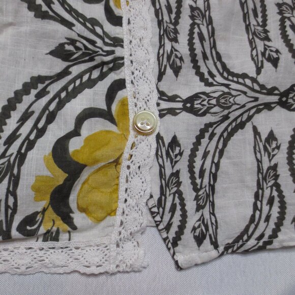 NWT ANTHROPOLOGIE womens TANK cream BROWN gold CROPPED adjustable BOHO SIZE S - Picture 6 of 12